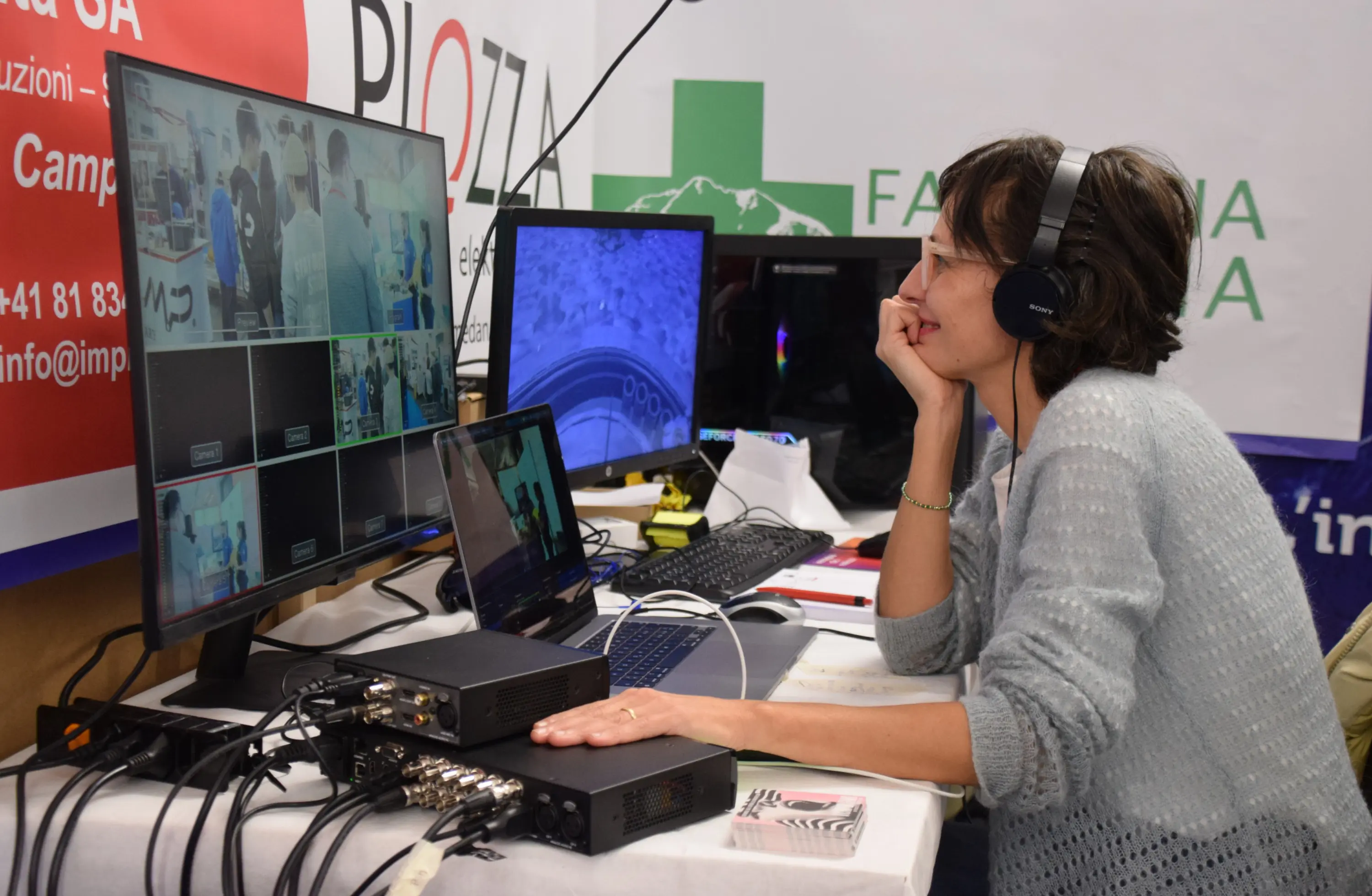 Michela Nava alla regia pronta per la diretta da Expo Valposchiavo 2025